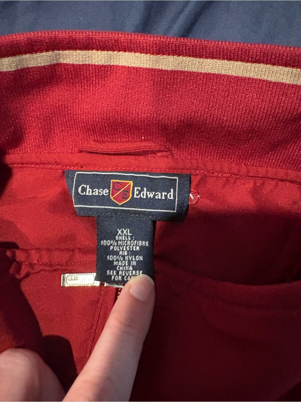 Vintage Florida State University Quarterzip Pullover Men's XXL Chase Edward Red - Picture 4 of 8